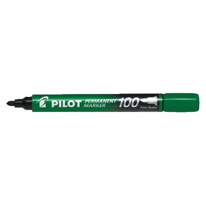 Pilot - Feutre 100 rond fin vert | 12 pièces