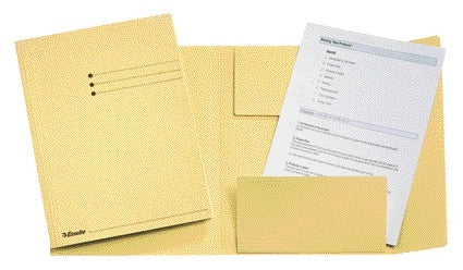 Esselte - Aktenordner Folio 3 Klappen Manila 275gr gelb