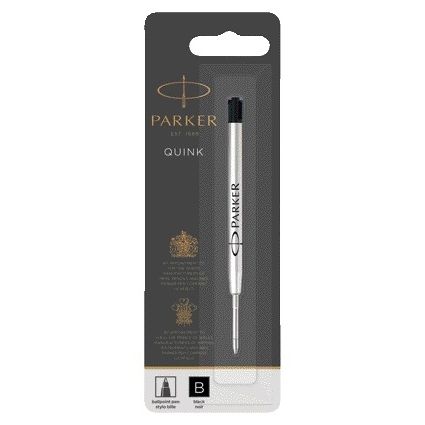 Parker - Recharge pour stylo à bille Quink large noir blister large de 1 pièce
