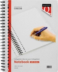 Quantore - Collegeblok A4 lijn 23-gaats 4 tabs 100vel 70gr | 5 stuks
