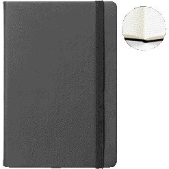 Quantore - Carnet A5 ligne 192 pages 80gr noir