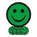 Smit Visual - Aimant smiley 25mm émotion heureux vert 5 pièces