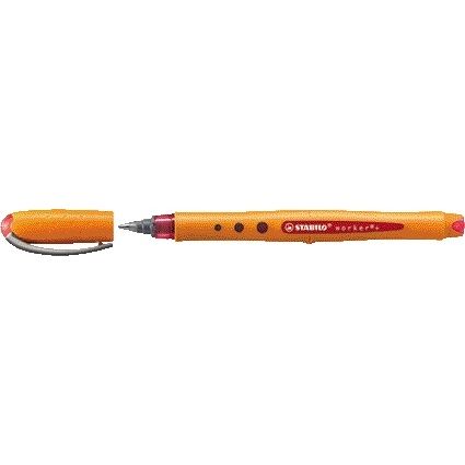 Stabilo - worker+, Rollerball, Medium 0.5 mm, doos 10 stuks, rood | 10 stuks