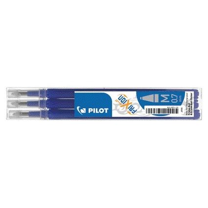 Pilot - Recharge stylo roller friXion bleu moyen lot de 3 pièces
