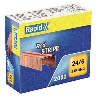 Rapid - Nieten Nieten 24/6 verkoperd red stripe 2000 stuks