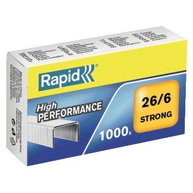 Rapid - Heftklammern 26/6 verzinkt stark 1000 Stück