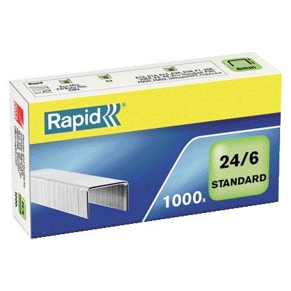 Rapid - Heftklammern 24/6 verzinkt Standard 1000 Stück