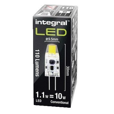 Integral - LED-Lampe GU4 4000K Kaltweiß 1W 110Lumen