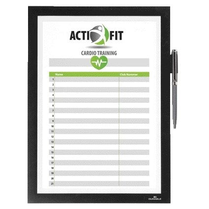 Langlebig - Duraframe 499301 Notiz A4 selbstklebend schwarz | 10 Stück