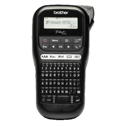 Brother - Imprimante d'étiquettes P-touch TZe PT-H110 portable qwerty 12mm noir