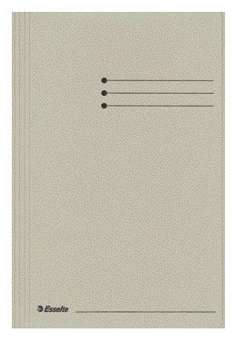 Esselte - Dossiermap folio 3 kleppen manilla 275gr grijs | 50 stuks