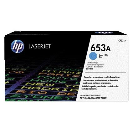 HP - Tonerkartusche cf321a 653a blau