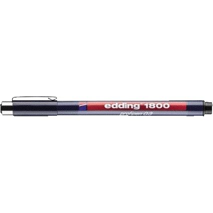 Edding - Fineliner 1800 0,35mm noir | 10 pièces