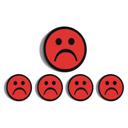 Smit Visual - Magneet smiley 35mm rood 5 stuks