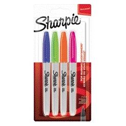 Sharpie - Viltstift ie rond fine fun assorti blister à 4 stuks