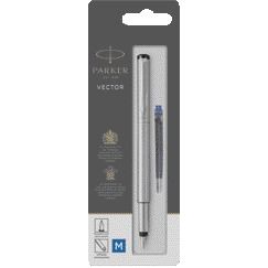 Parker - Füllfederhalter Vector Edelstahl Medium Blister à 1 Stück