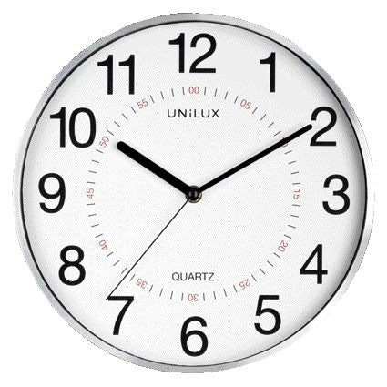 UNILUX - Horloge murale Aria Ø 28,5cm gris argenté/blanc