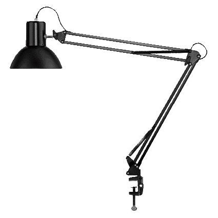 UNILUX - Lampe de bureau Success 66 LED pince de table noir | 4 pièces