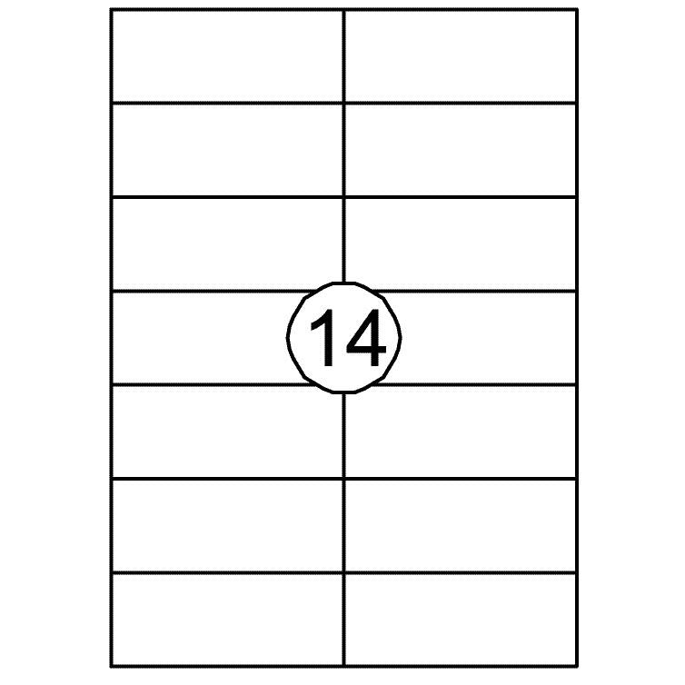 Quantore - Etiket 105x42.4mm 1400st | 10 stuks