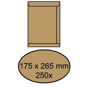 IEZZY - Umschlagurkunde 175x265mm selbstklebend 90gr braun 250 Stück