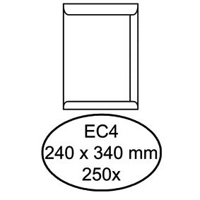 Quantore - Enveloppe certificat EC4 240x340mm blanc 250 pièces