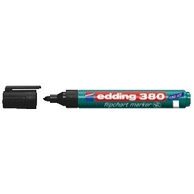 Edding - Viltstift 380 flipover rond 1.5-3mm zwart | 10 stuks