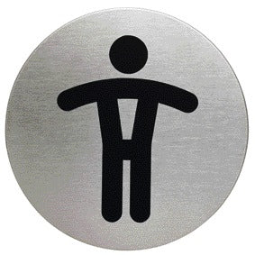 Durable - Panneau d'information pictogramme 4905 toilettes hommes rond 83mm