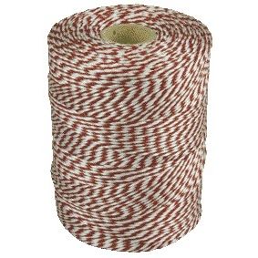 Muller - Corde en coton 180 mètres rouge/blanc | 10 pièces