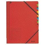 Leitz - Sortiermappe 7 Register Karton rot