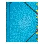 Leitz - Sorteermap 12 tabbladen karton blauw | 5 stuks