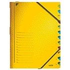 Leitz - Dossier de tri 12 onglets en carton jaune