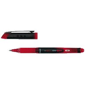 Pilot - Rollerpen V-Ball grip breed rood | 12 stuks