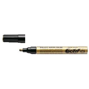 Pilot - Viltstift Super Color lakmarker medium goud | 12 stuks