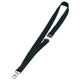 Langlebig – Textilschnur 8137 mit Karabiner schwarz | 10 Stück