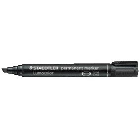 Staedtler - Filzstift Lumocolor 350 permanent diagonal schwarz | 10 Stück