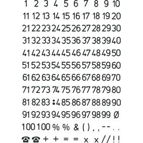 HERMA - Etiket 4155 5mm getallen zwart op transparant | 10 stuks