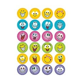 HERMA - Etiket 6818 smiley glitter folie | 10 stuks