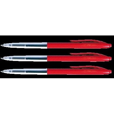 Quantore - Balpen drukknop rood | 50 stuks