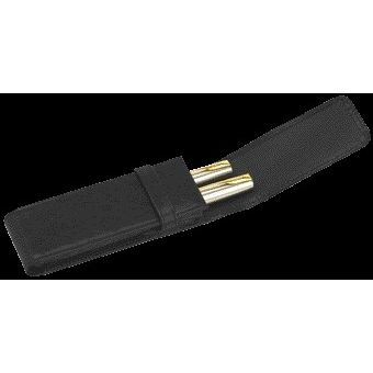 Van der Spek - Trousse 322 2 pièces cuir fleur noir