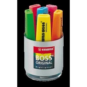 STABILO - Surligneur BOSS Original 70/06 coffret de bureau assorti de 6 pièces