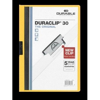 Durable - Klemmap Duraclip A4 3mm 30 vellen geel