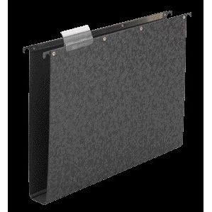 Elba - Dossier suspendu Vertic folio 40mm en isorel noir | 10 pièces
