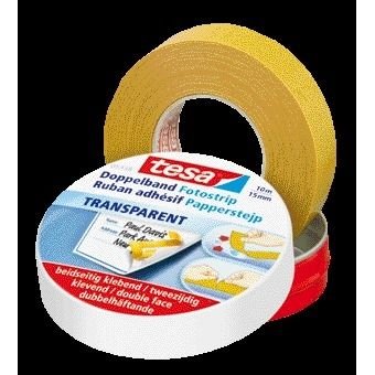 Tesa – doppelseitige Basteldose, 10 m x 15 mm, beige