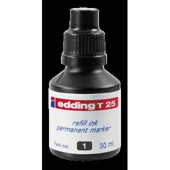 Edding - Filzstifttinte T25 schwarz | 10 Stück