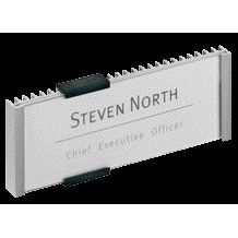 Durable - Plaque de porte 149x52mm métal/argent