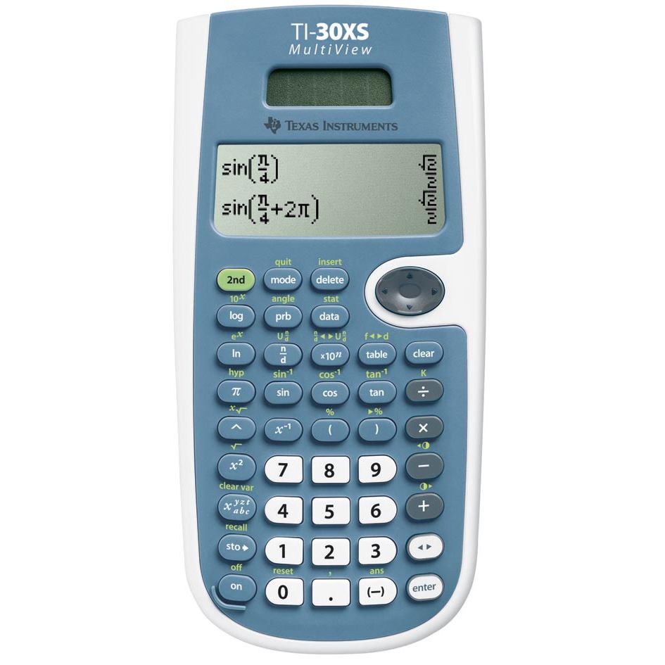 Texas Instruments - Texas wetenschappelijke rekenmachine TI-30XS Multiview, werkt op zonnecellen en batterijen