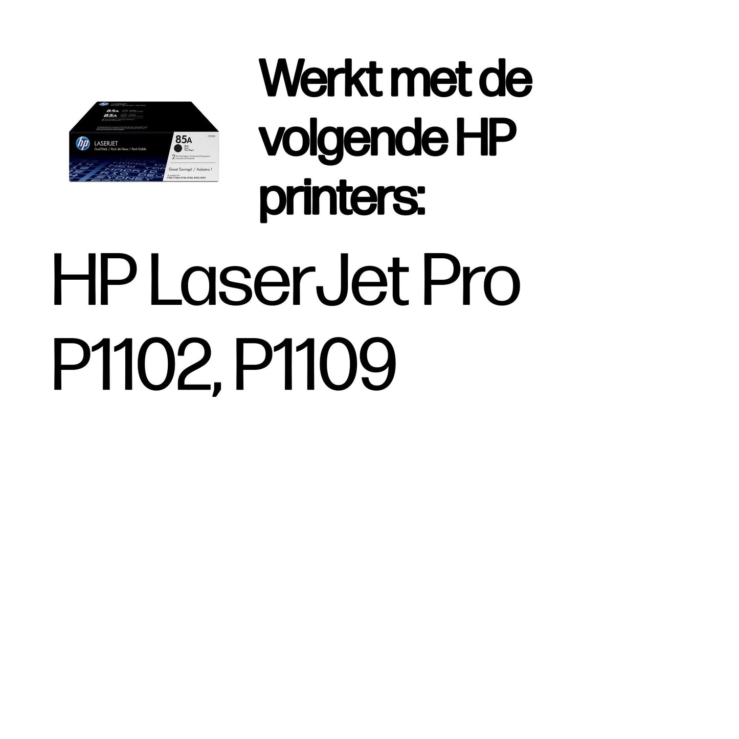 HP - 85A originele zwarte LaserJet tonercartridge, 2-pack