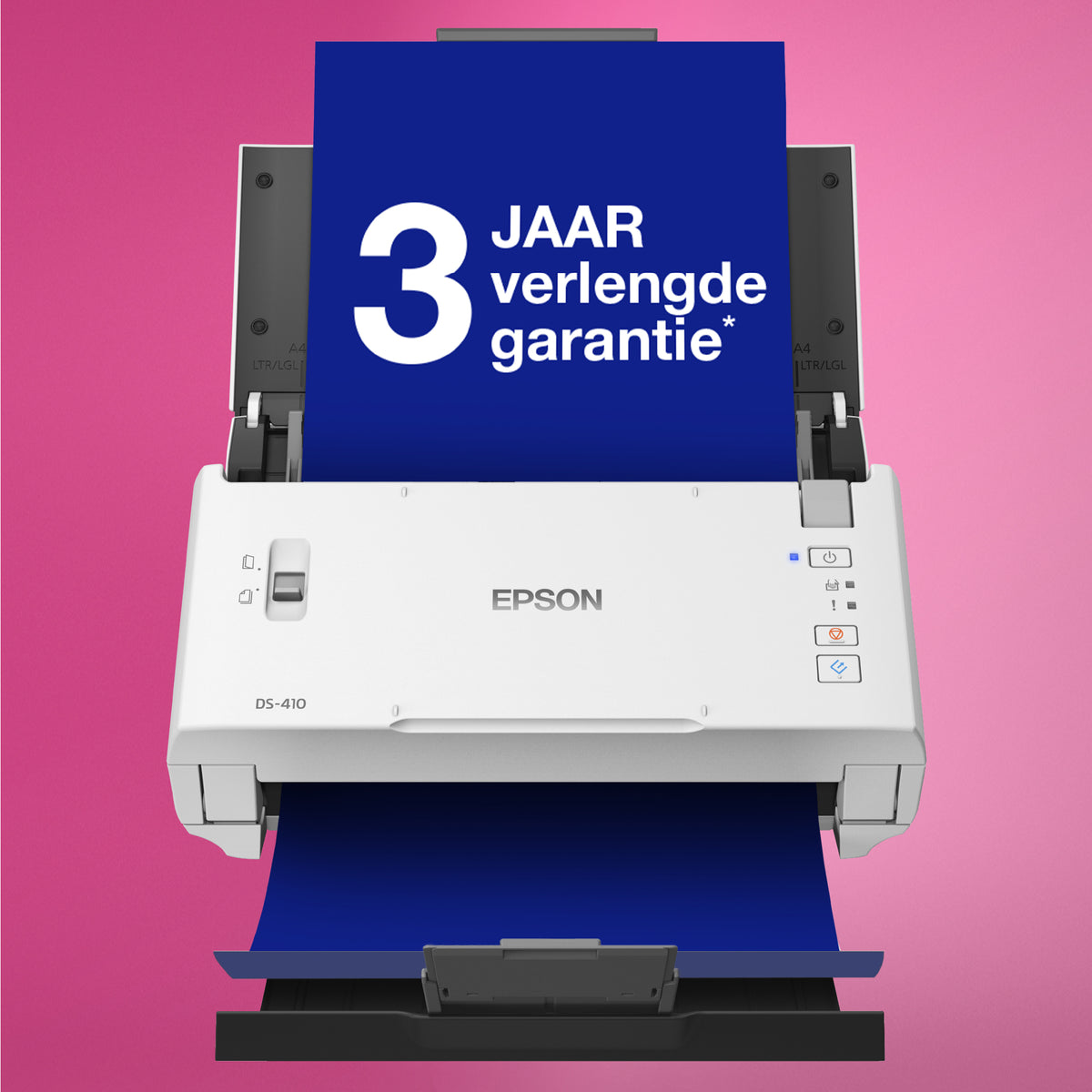 Epson - WorkForce DS-410 compacte zakelijke sheet-fed A4-scanner met automatische documentinvoer voor 50 vellen en Document Capture Pro-software