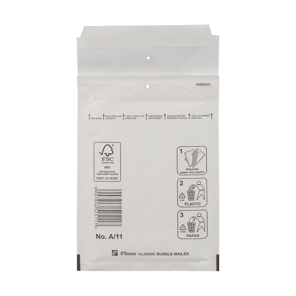 Klika - Luftpolsterumschläge weiß 100 x 165 mm (a/11)