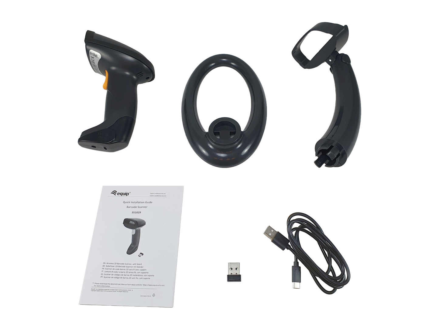 EQUIP - 351029 barcode-lezer Draagbare streepjescodelezer 1D/2D CMOS Zwart